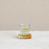 3 1/2" Glass Ribbed Stackable