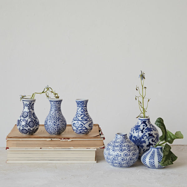 Hand-Stamped Stoneware Vase