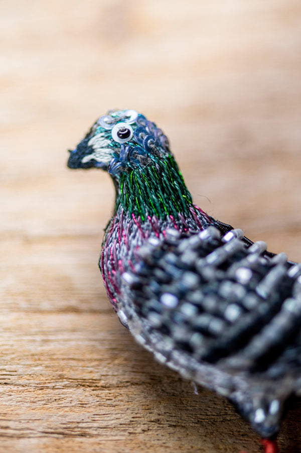 Homing Pigeon Brooch Pin