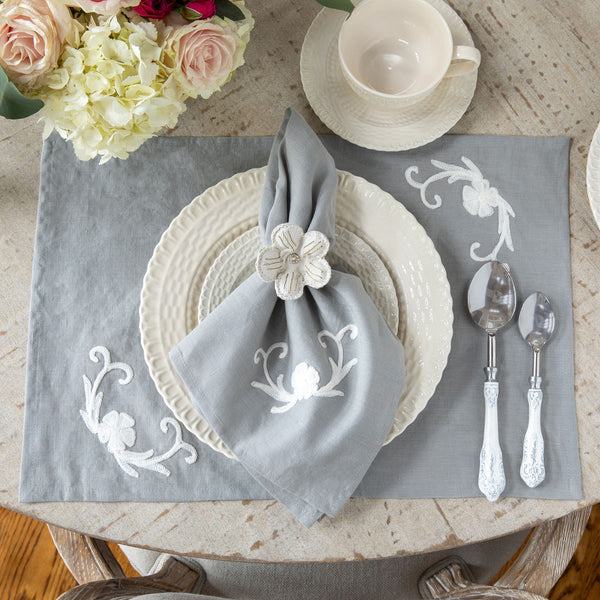 Cosette Embroidered Linen Napkin