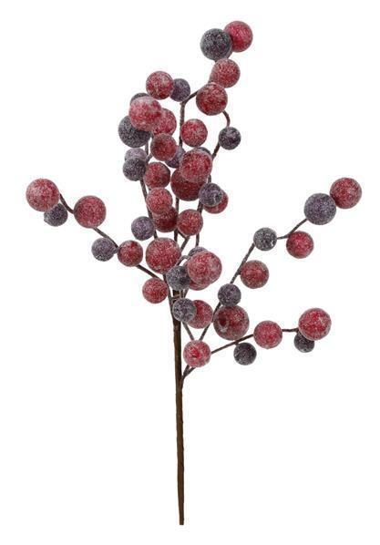 17"L FROSTED MIXED BERRY PICK