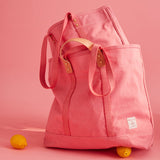 Large East West Tote | Flamingo