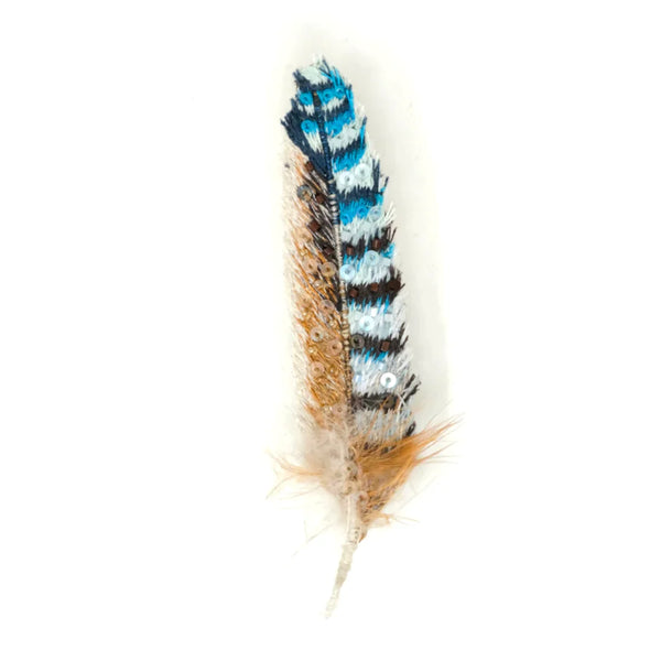 Eurasian Jay Feather Brooch Pin