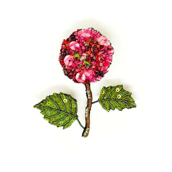 French Hydrangea Brooch Pin