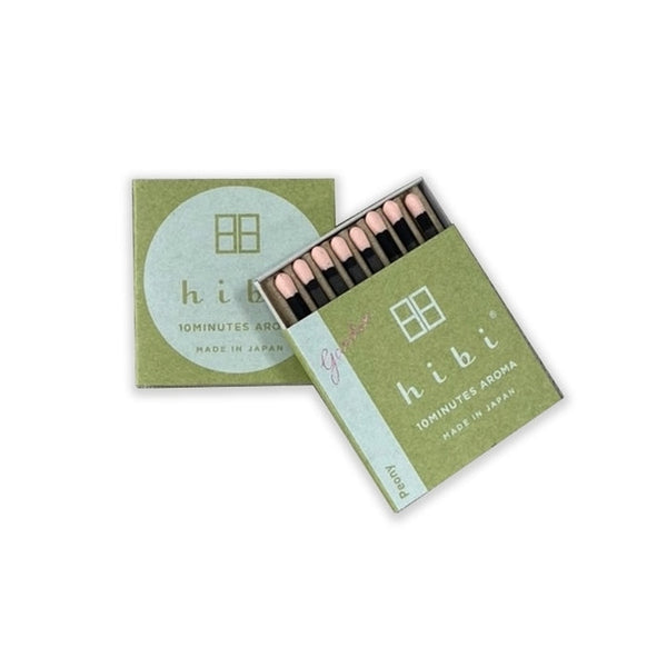 Hibi Match - Box of 8 Incense Matches - Peony