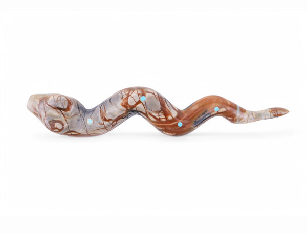 Antique Marble & Turquoise Rattle Snake
