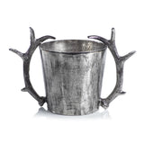 Large Ice Bucket / Wine Cooler with Antler Handles