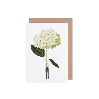 Green Hydrangea Greeting Card