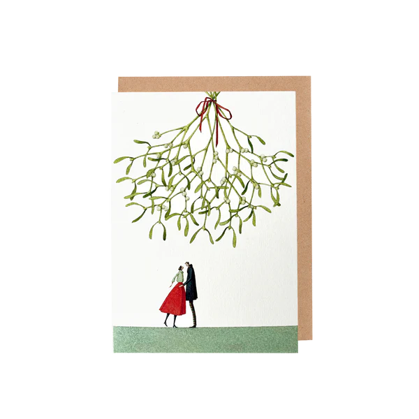 Christmas Kiss Greeting Card