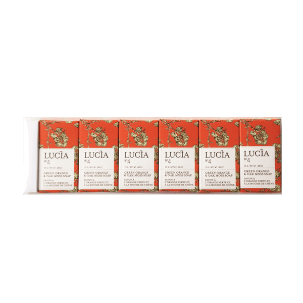 LUCIA N°4 Guest Soaps Gift Box 6 Bars Green Orange & Oak Moss Soaps