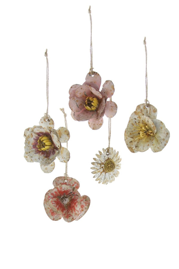 TIN FLOWERS 5 ASST-SMALL