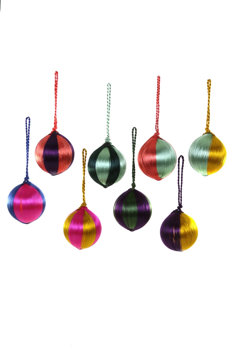 STRIPED THREAD BAUBLES- SM