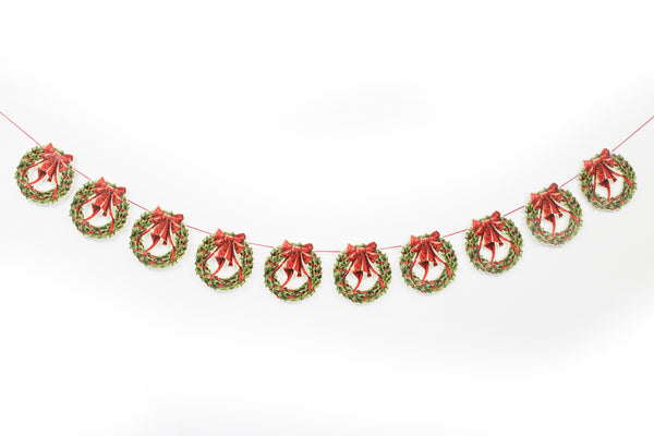 Vintage Wreath with Glitter Garland