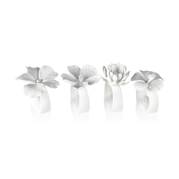 Napkin Rings Bone China Flowers