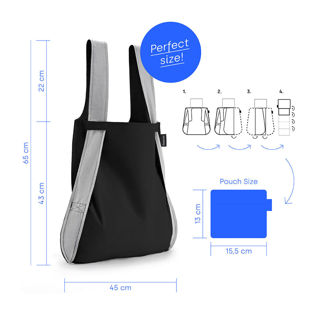 Reflective Notabag Black – The Margaret Cleveland