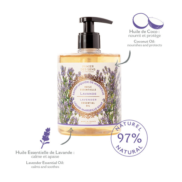 16.9 fI.oz. Lavender Liquid Marseille soap