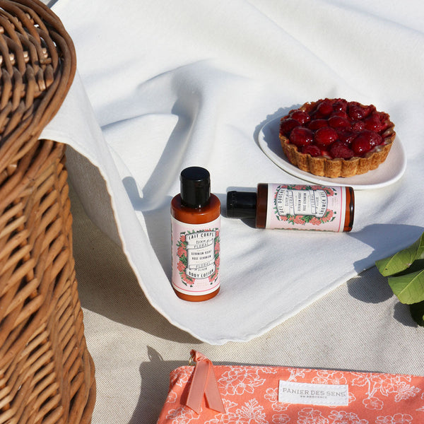 Travel Set Rose Geranium - Shower, Body lotion, Hand cream