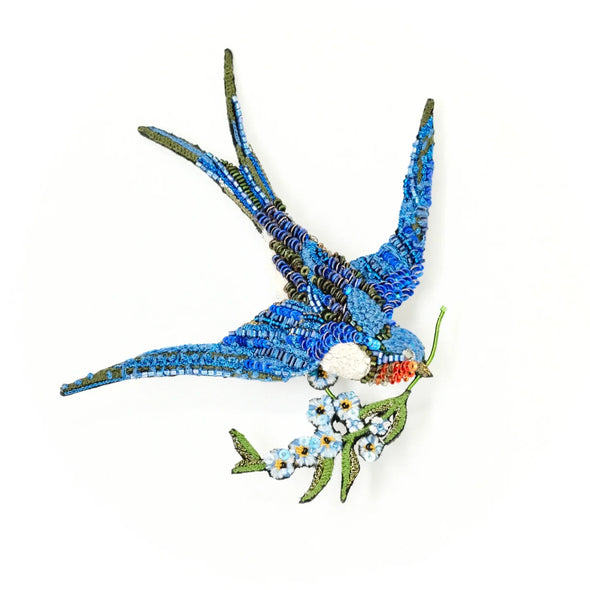 Peace Swallow Big Brooch Pin