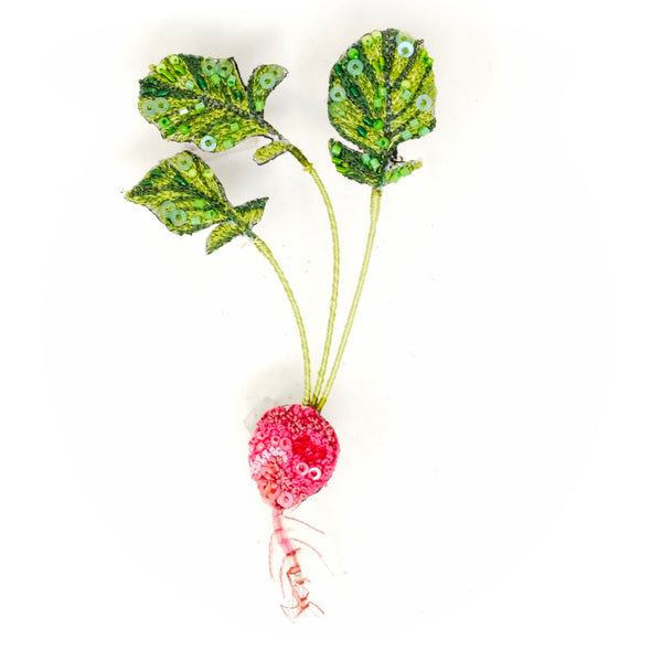 Red Radish Brooch Pin