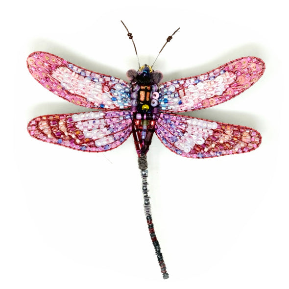 Roseate Skimmer Dragonfly Brooch Pin