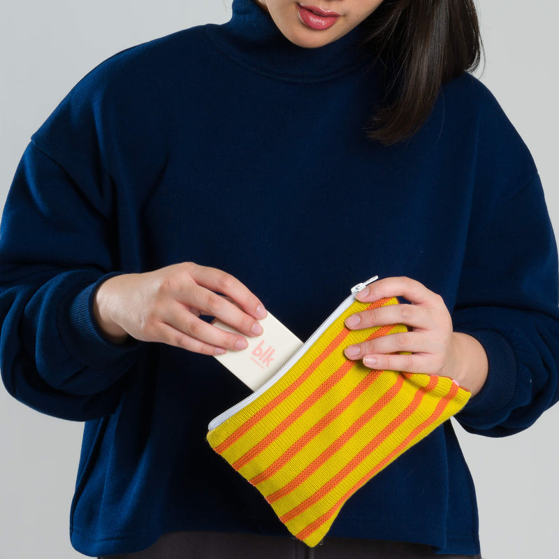 Super Stripe Pouch - SS23-Golden Olive Flame