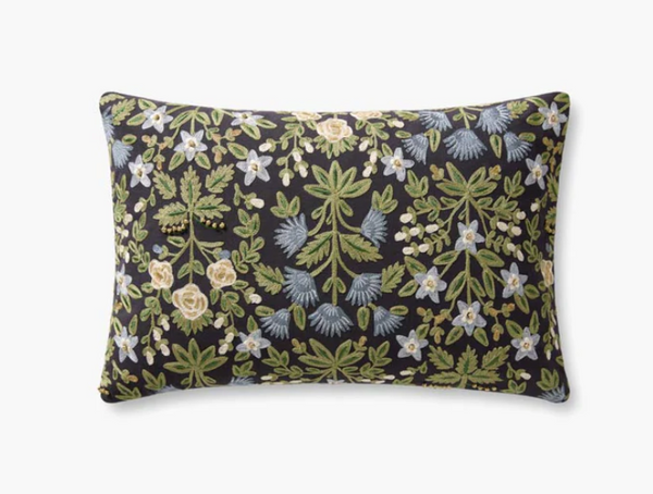 Down Pillow - Mughal Black - 13" x 21"