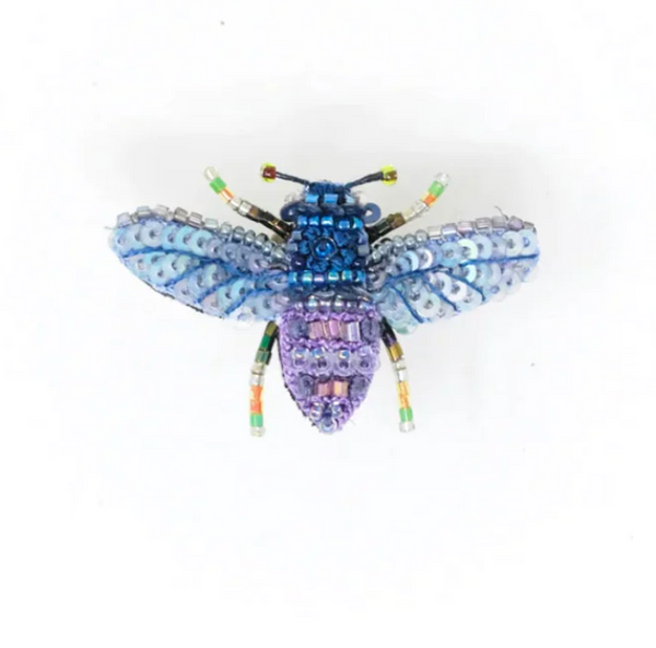 Violet Carpenter Bee Brooch Pin