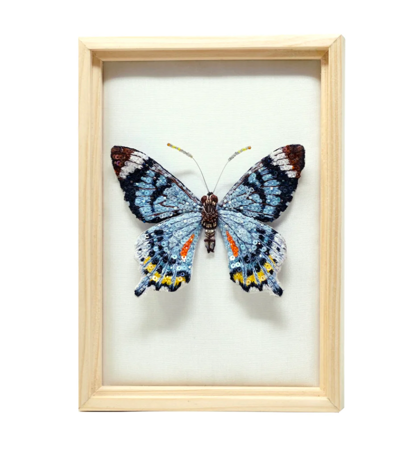 Fluted Swalowtail Beaded Art