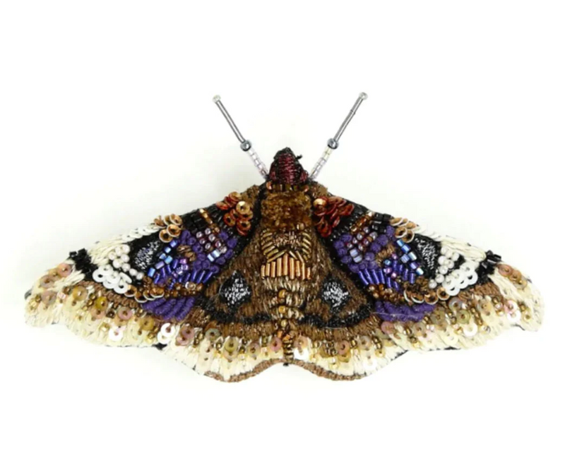 Small Emperor Moth Brooch Pin