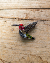 Sparkling Hummingbird Brooch Pin
