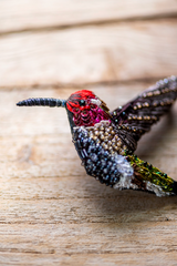 Sparkling Hummingbird Brooch Pin