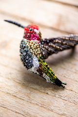 Sparkling Hummingbird Brooch Pin