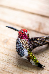 Sparkling Hummingbird Brooch Pin