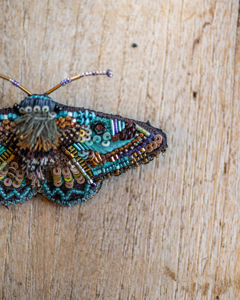 Lanipes Moth Brooch Pin