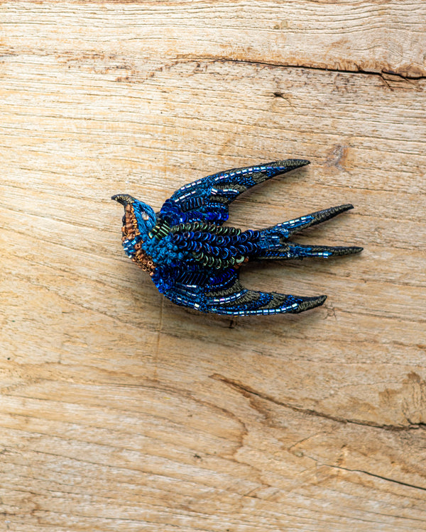 Singing Swallow Brooch Pin