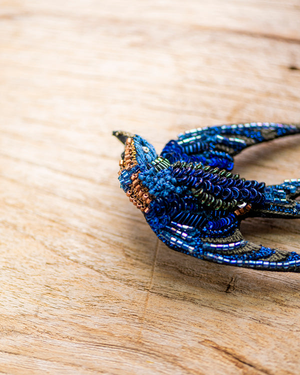 Singing Swallow Brooch Pin
