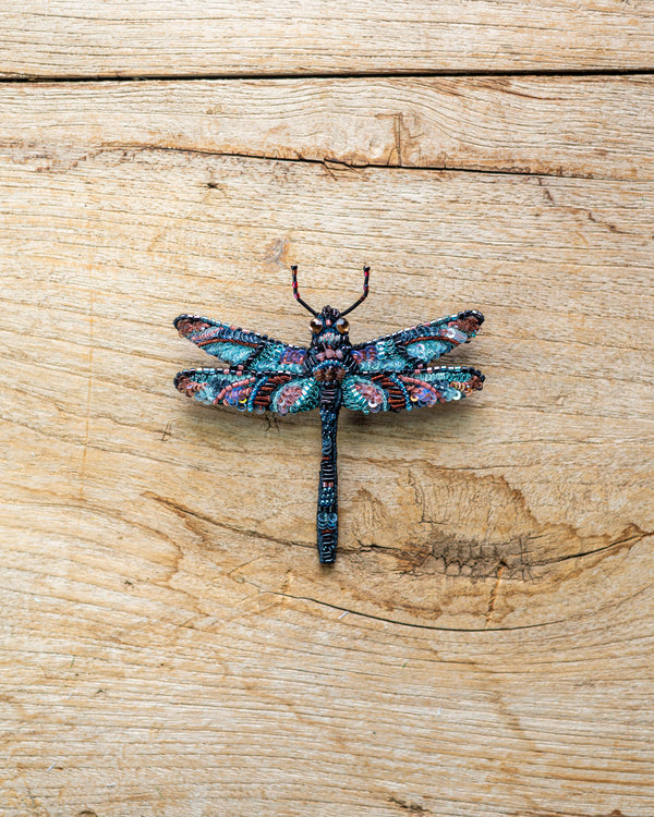Jeweled Dragonfly Brooch Pin