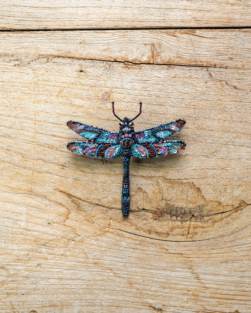 Jeweled Dragonfly Brooch Pin