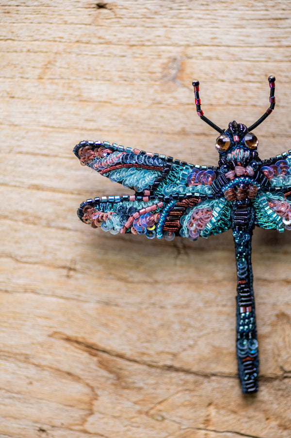 Jeweled Dragonfly Brooch Pin