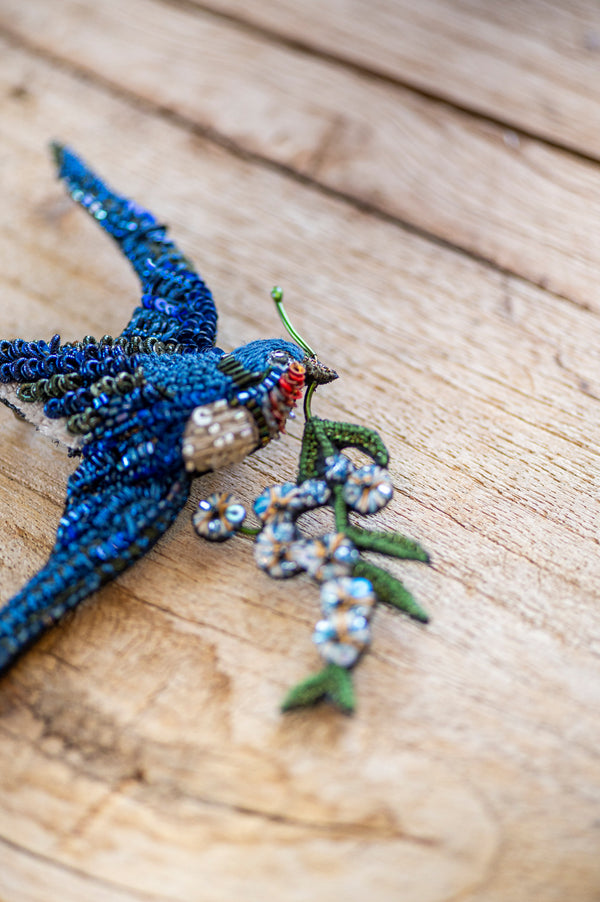 Peace Swallow Big Brooch Pin