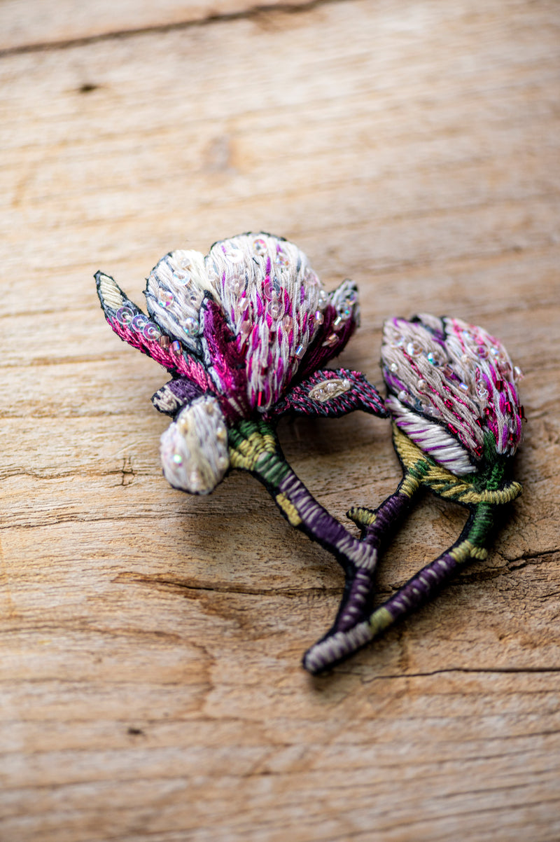 Magnolia Brooch Pin