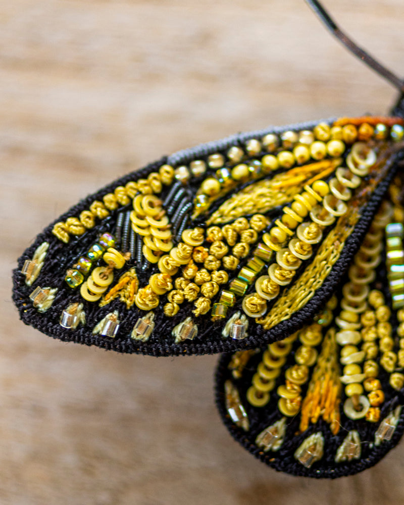 Yellow Coster Butterfly Brooch Pin