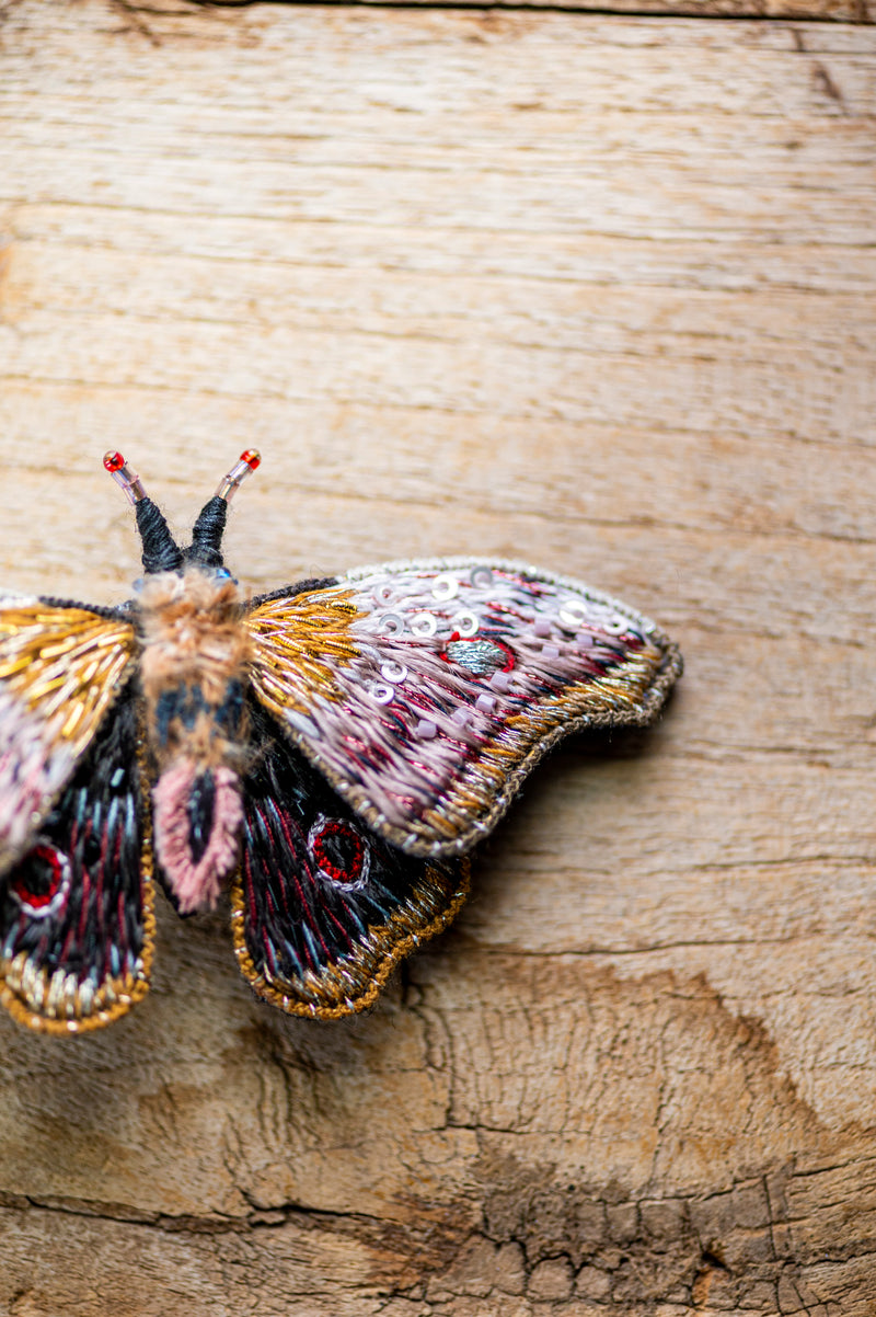 Emperor Mopane Moth Brooch Pin