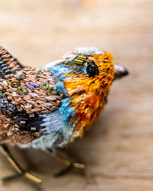 Robin Red Breast Brooch Pin