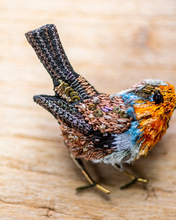Robin Red Breast Brooch Pin