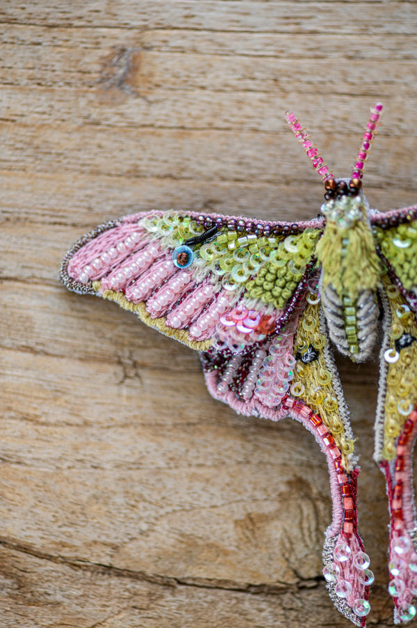 Moon Moth Brooch Pin