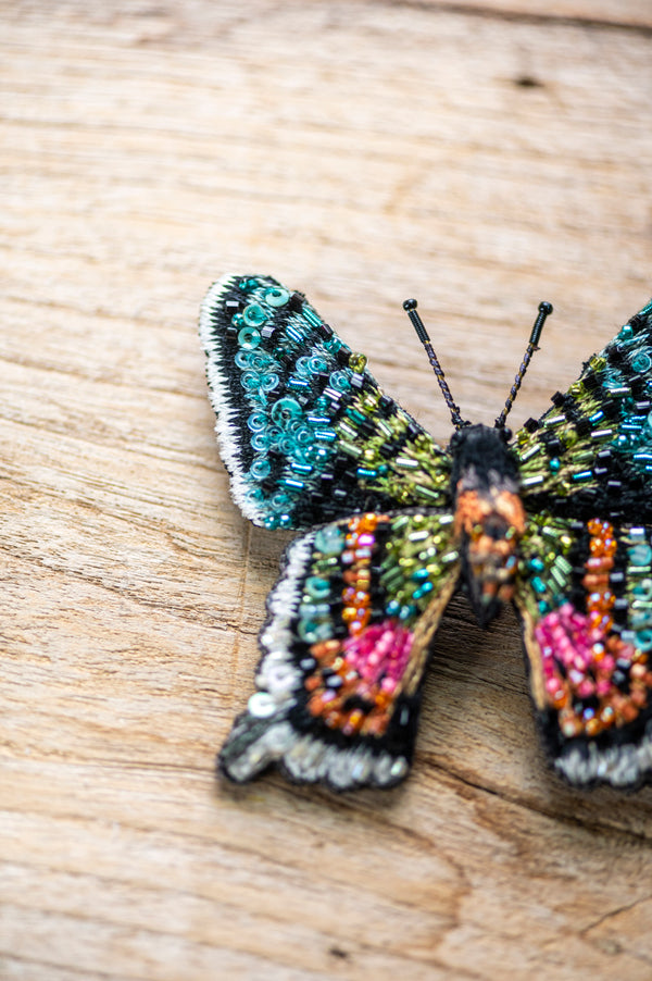 Madagascar Sunset Moth Brooch Pin