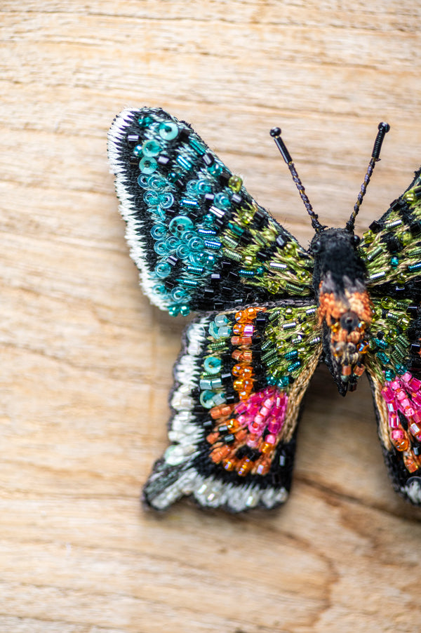 Madagascar Sunset Moth Brooch Pin