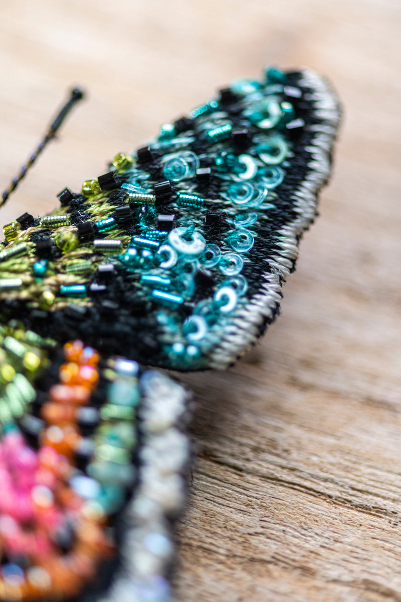 Madagascar Sunset Moth Brooch Pin