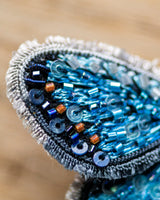 Adonis Blue Butterfly Brooch Pin